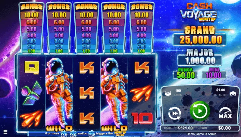 Astronaut Wild mở rộng toàn cuộn – mở đường tới jackpot lớn.